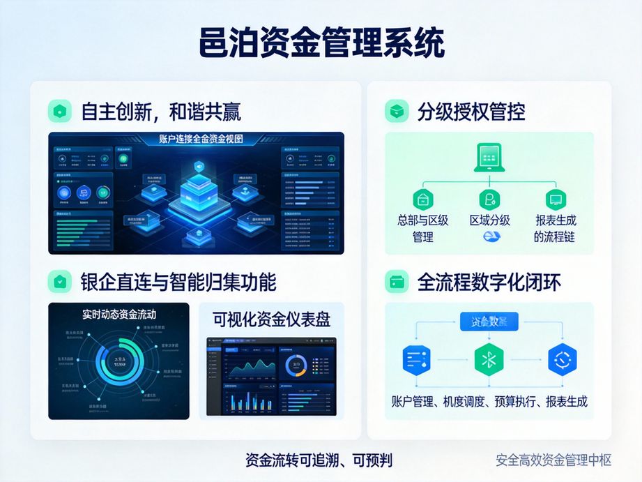 邑泊優化業務操作流程，資金管理軟件簡化各類資金業務步驟，新手財務人員也能快速上手。