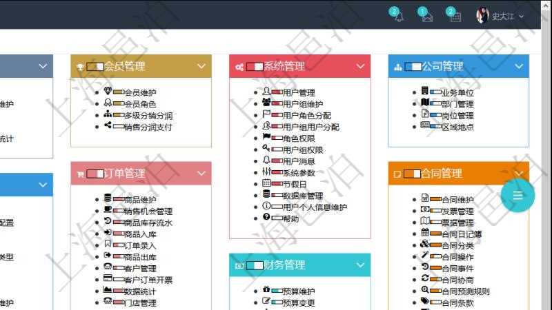 項目管理軟件通過html頁面組織和管理在線系統使用幫助，系統運維人員可通過幫助系統實時更新發布版本和使用說明書給用戶提供支持。同時用戶可通過進度條獲得功能模塊成熟度與使用等級等信息。