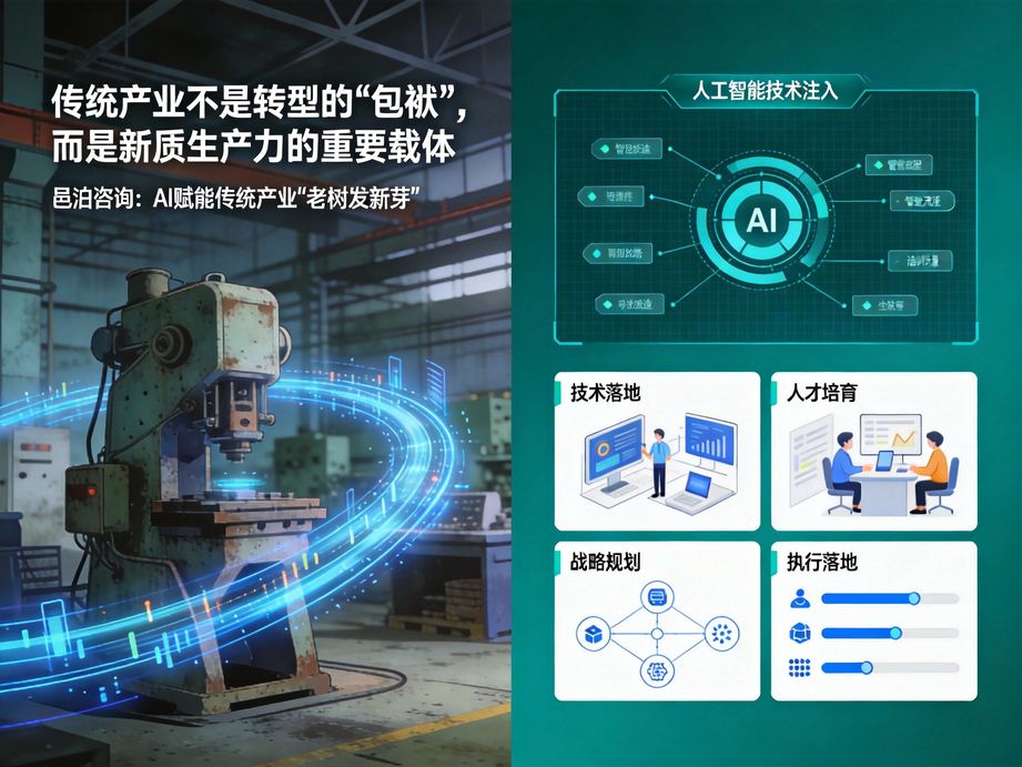 聚焦各行業數字化轉型多元需求,邑泊咨詢運用人工智能技術,提供定制化全鏈路的轉型咨詢方案。