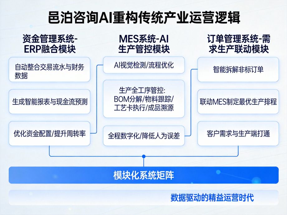 助力企業實現數字化轉型目標,邑泊咨詢以人工智能為技術引擎,提供全流程咨詢與落地執行支撐。