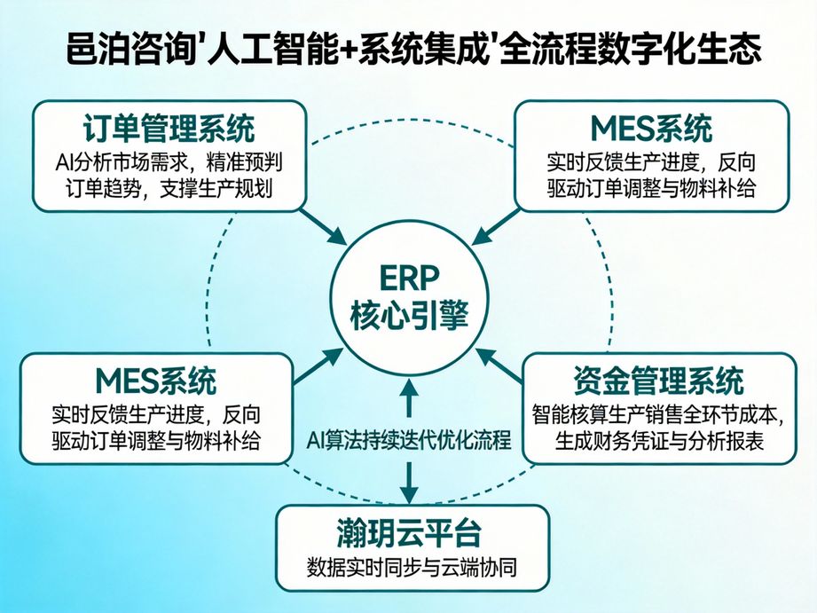邑泊咨詢立足企業實際發展情況，以人工智能為技術支撐，為數字化轉型量身打造科學、可行的實施規劃。
