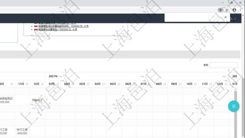 項目管理軟件風險投資基金管理總經理儀表盤可以查看項目投資運營日程圖。圖表左邊包括投資項目與子項目分解,圖表上方包括每月日程日期,圖表內容包括投資項目里程碑、投資金額、投資到期、追加投資、投資運營發生事件等。