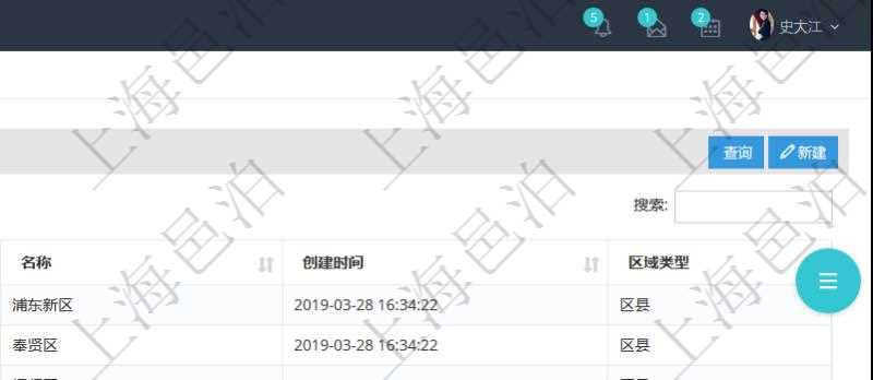 在項目管理軟件中查詢區域地點的時候，返回的字段信息有：ID、父區域、序號、區域名稱、創建時間、區域類型等。