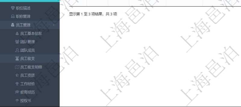通過項目管理軟件人力資源管理系統可以查詢每個團隊的所有團隊成員的收支情況，也可以查詢得到每個員工在所有團隊下的收支情況，明細信息包括：人員、團隊、獲得資源類型、獲得資源數量、成本資源、成本資源數量、備注、日志類型、創建時間、記錄時間、錄入用戶。
