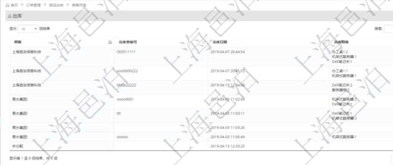在項目管理軟件里可通過訂單管理系統查詢返回出庫流水列表信息,比如:出庫單編號、出庫日期、出庫明細等。